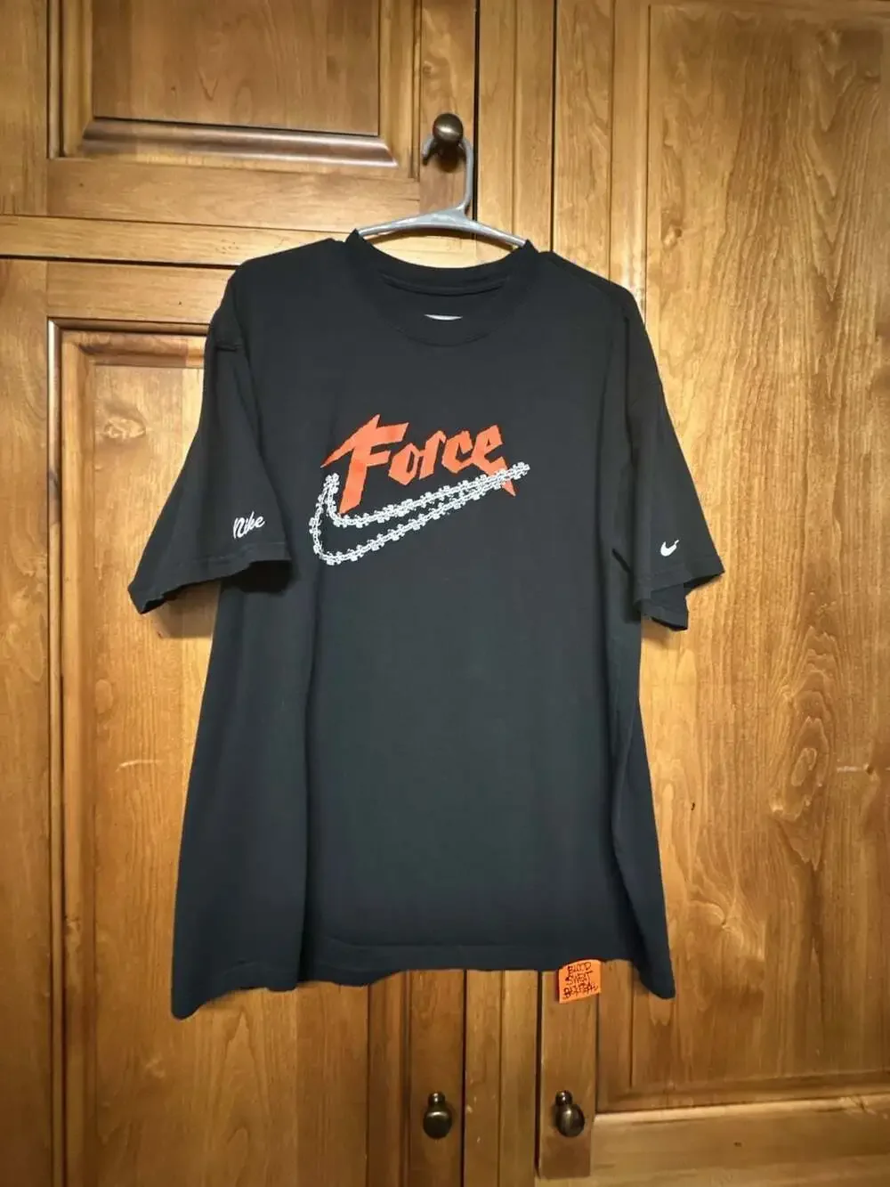 Nike Force Swoosh 'Blood Sweat Basketball' Graphic T-Shirt Black Size Large